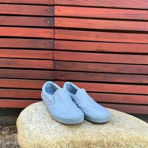 Vans slip on in light blue